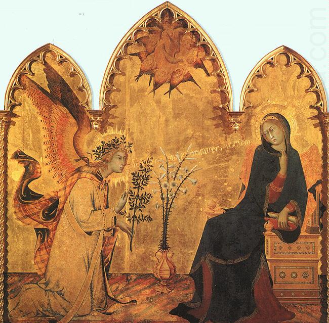 The Annunciation and the Two Saints, Simone Martini